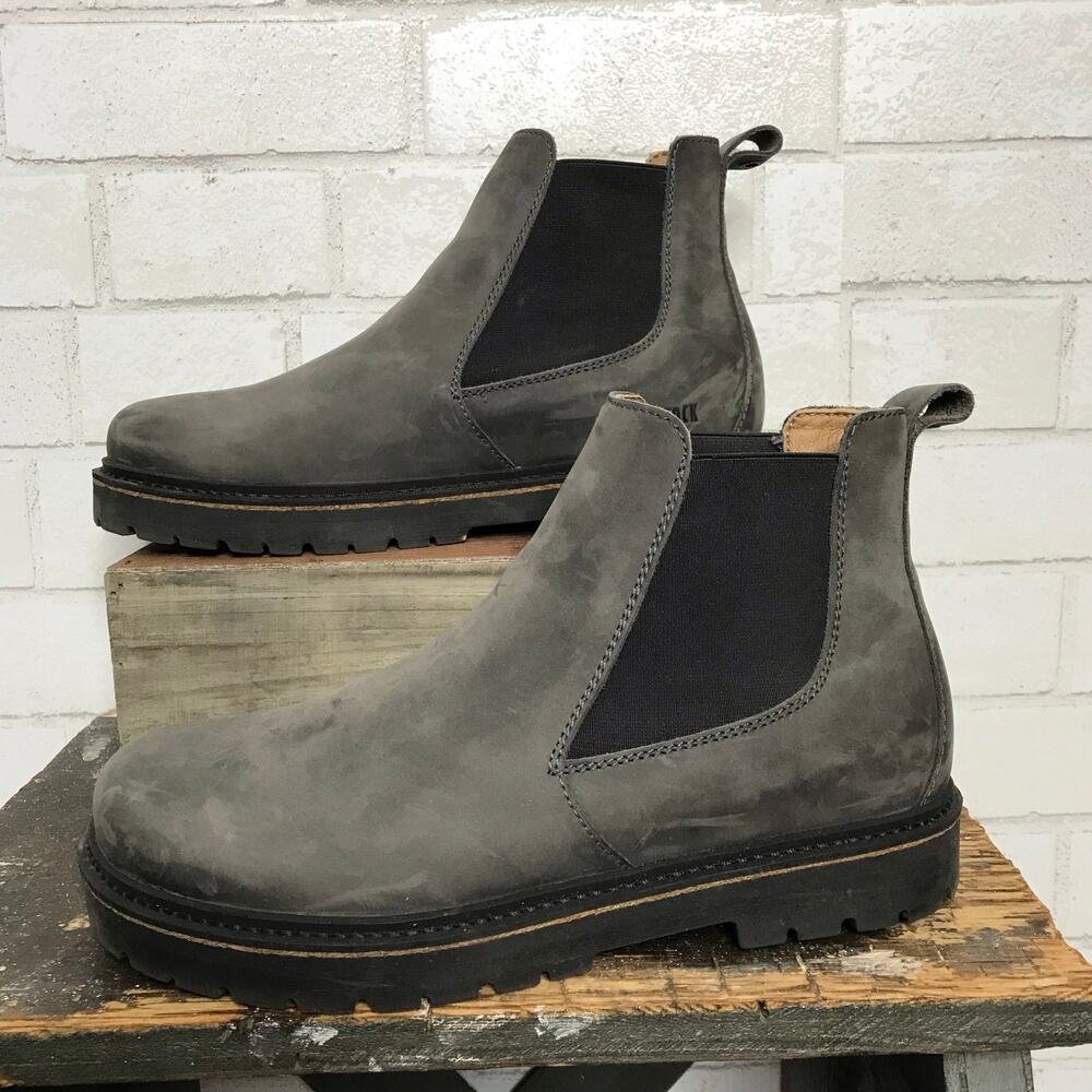 Birkenstock Stalon Gray Chelsea Casual Boots Leather Narrow Width Size 9